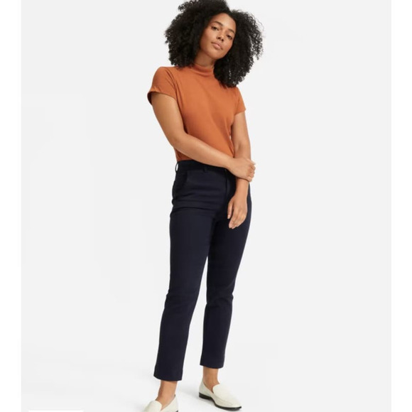 NWT Everlane cropped slim navy pant - Picture 2 of 10